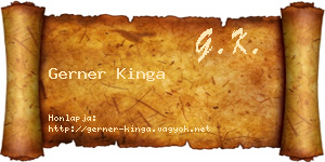 Gerner Kinga névjegykártya