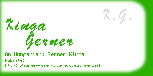 kinga gerner business card